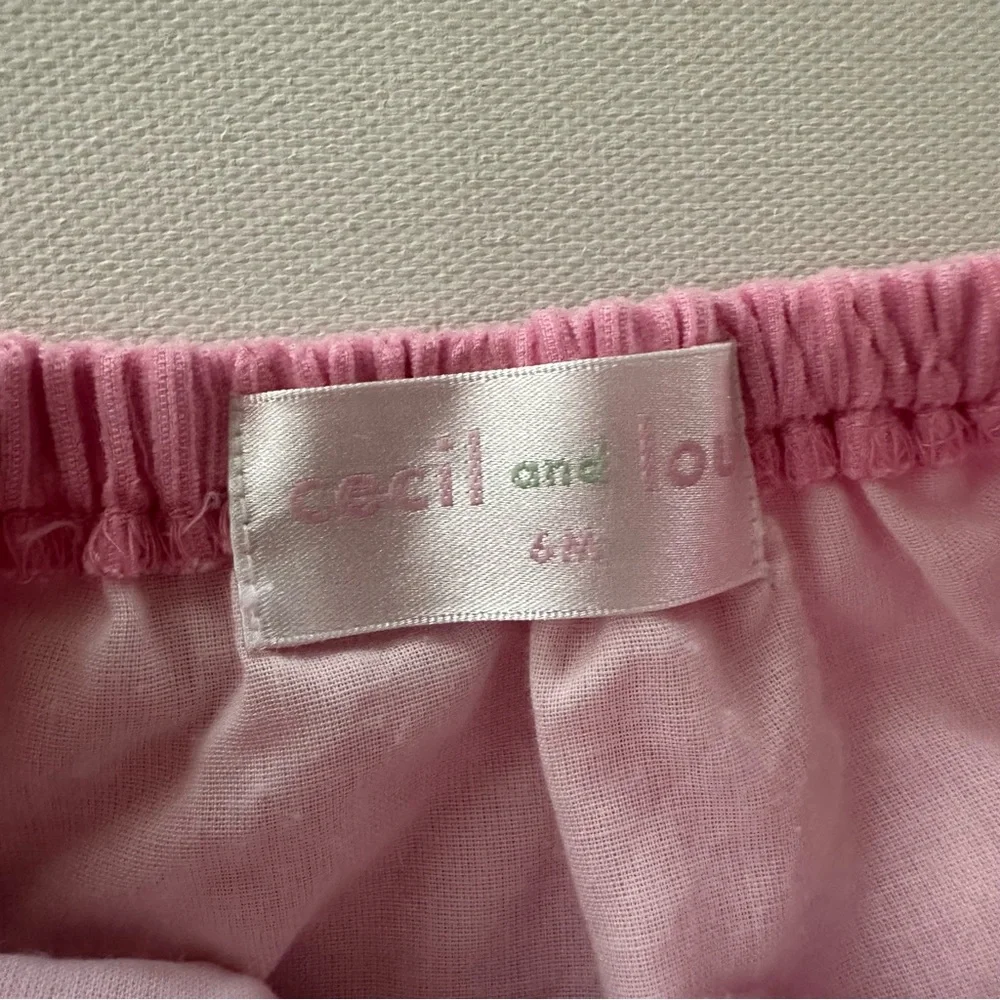 Cecil and Lou 6 Months Baby Girl Floral Top & Pink Short Set Outfit